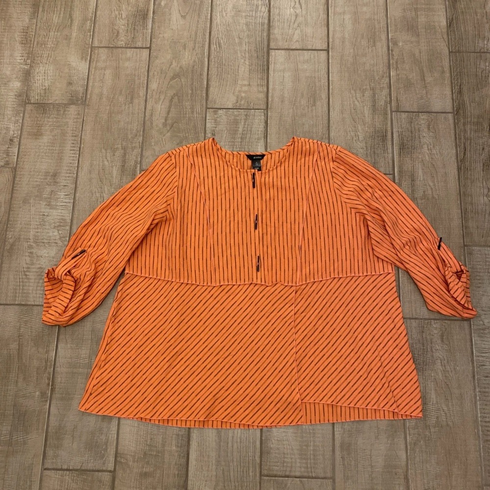 Ali Miles Art Top 3X Orange Black Toggle Buttons Halloween Artsy Boho Roll Tabs